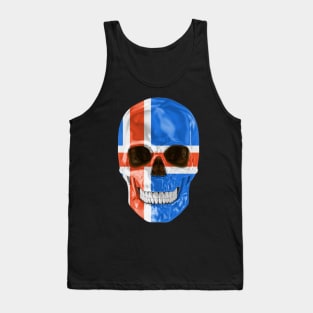 Iceland Flag Skull - Gift for Icelandic With Roots From Iceland Tank Top